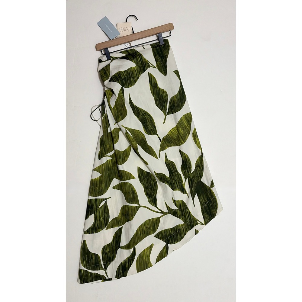 NWT!! ANTONIO MELANI x M.G. Style Lyons Printed Faux Wrap Asymmetric Skirt 2 - Picture 10 of 16
